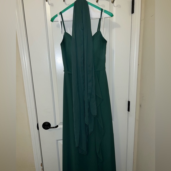 Azazie Olive green bridesmaid dress size 2 - Picture 7 of 11